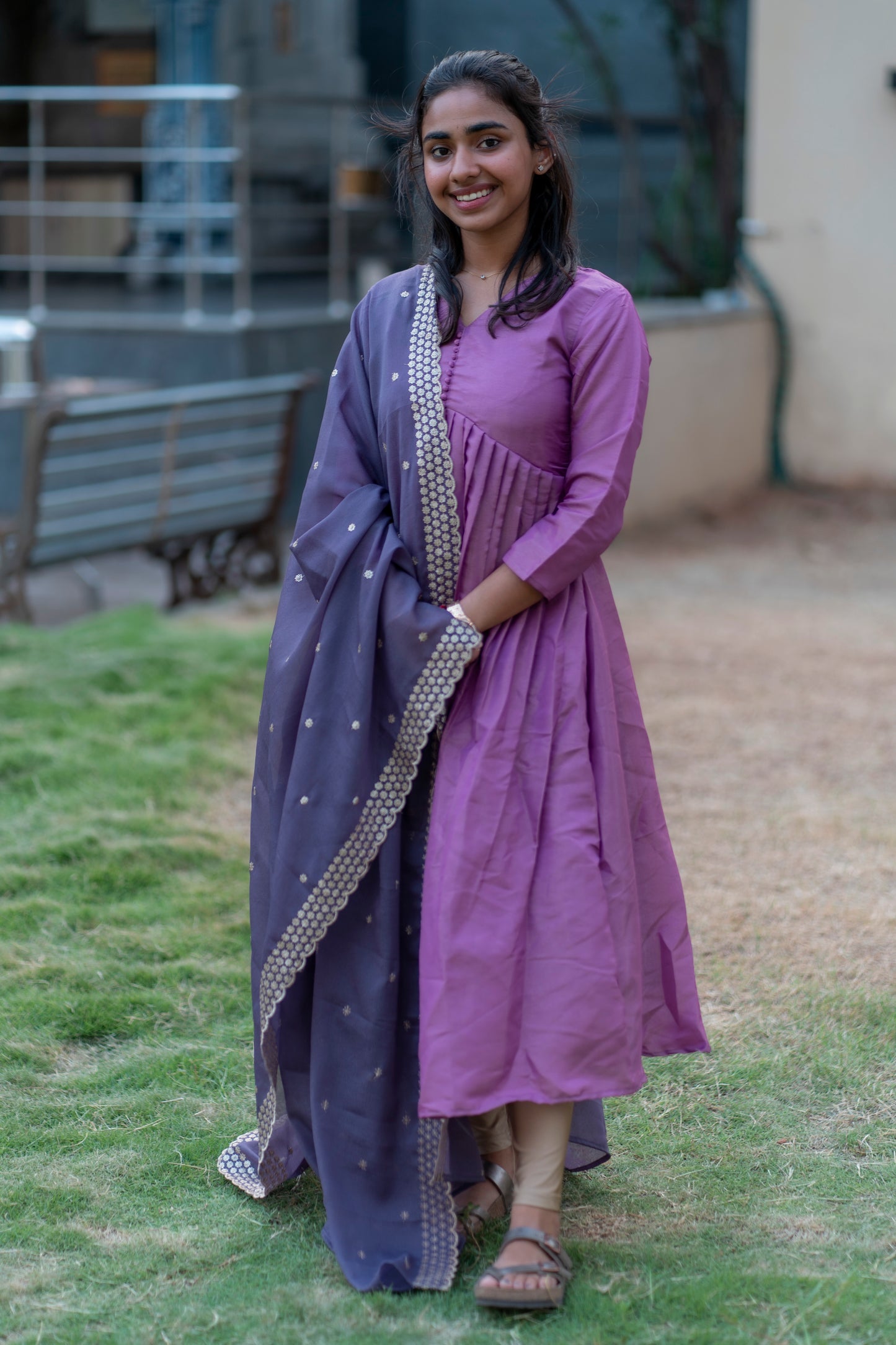 AL 307 Tissue Silk kurti with dupatta