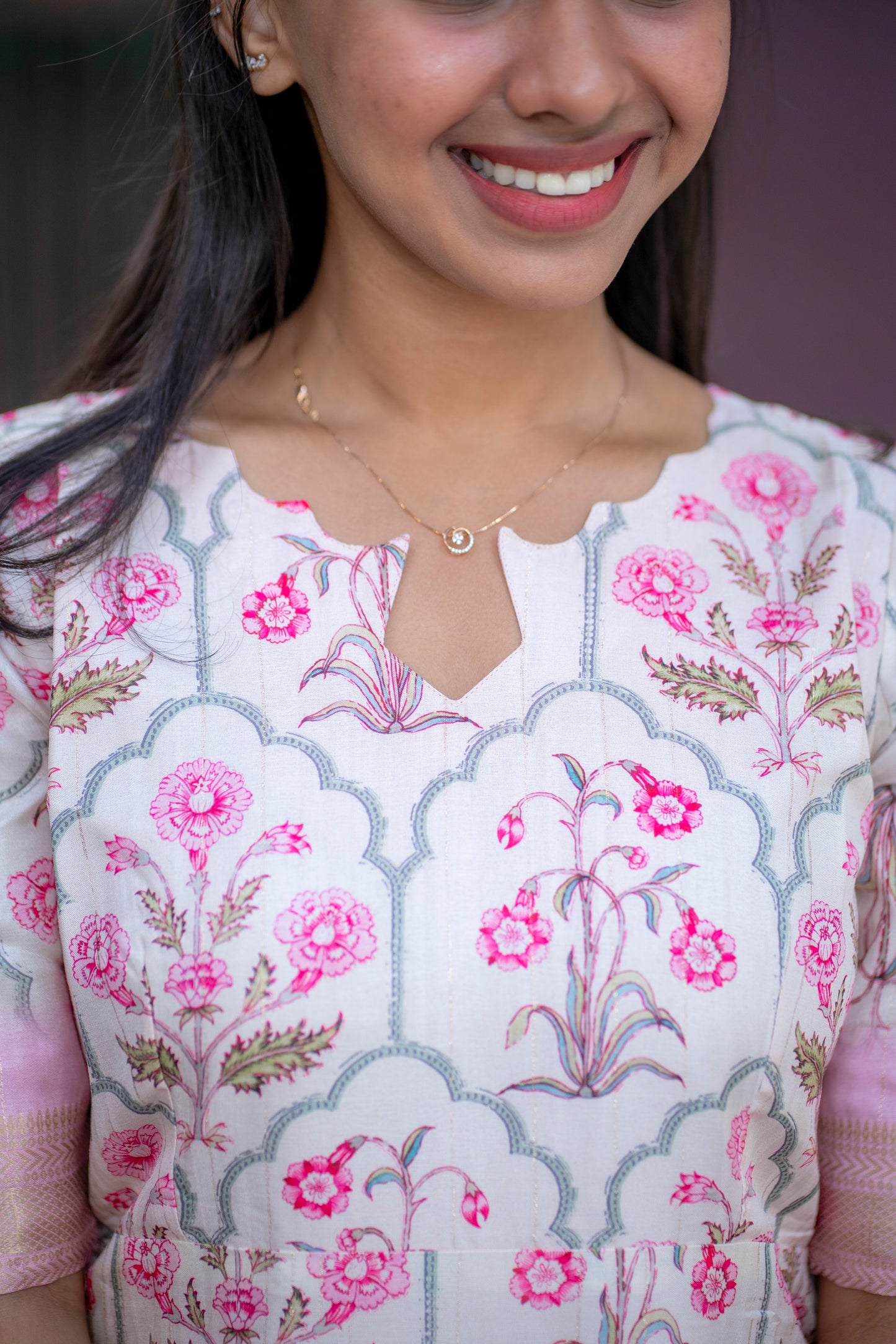 AL 497 Tussar kurti with zari with lining