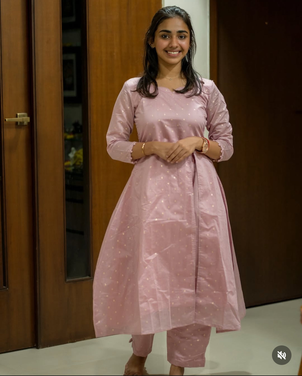 Silk cotton with butta zari Kurta set