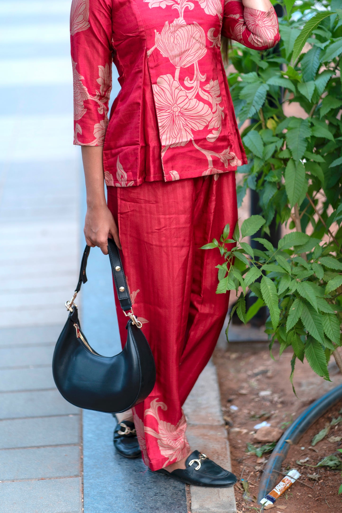 Semi tussar co ords ( with lining)