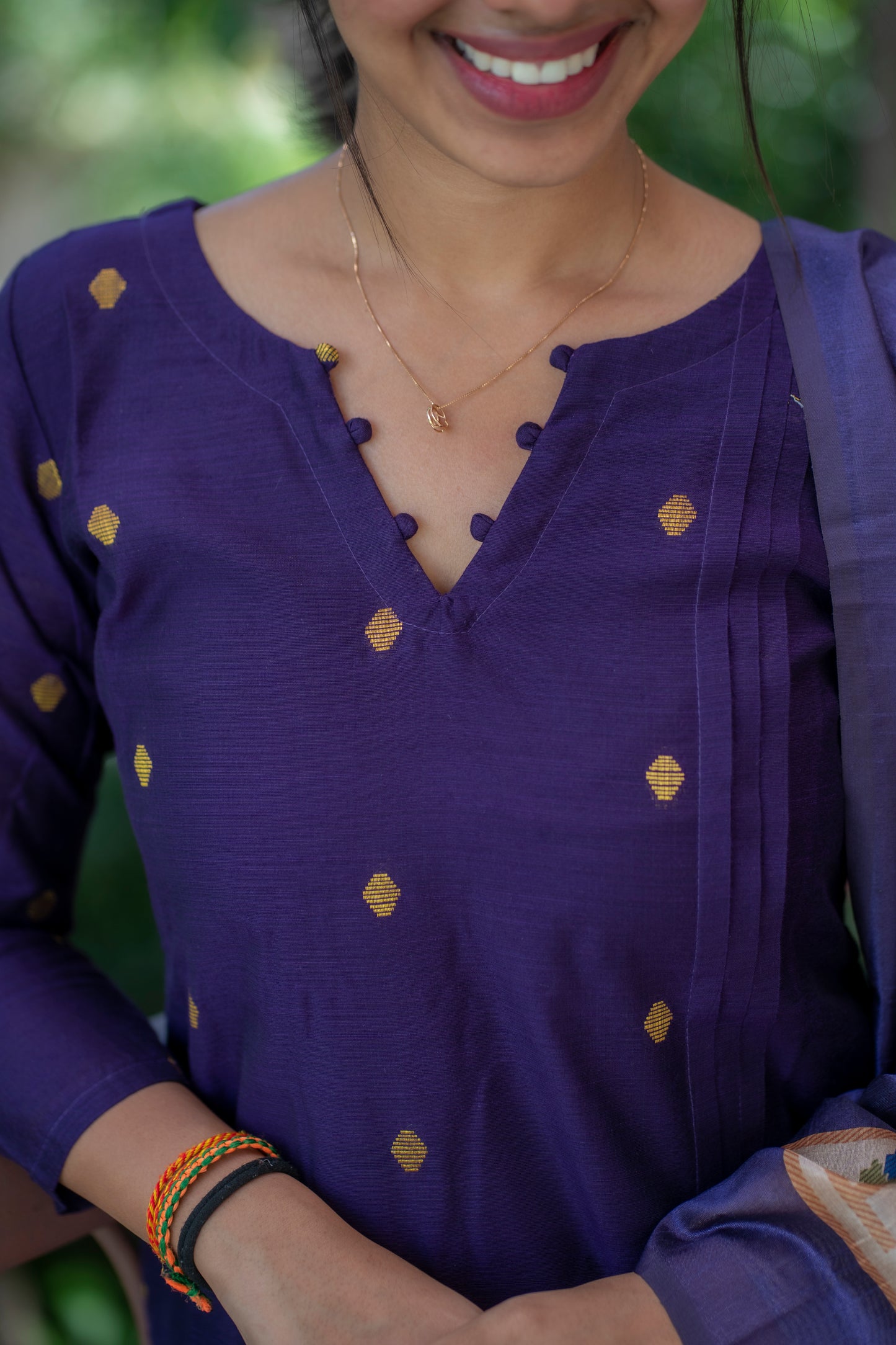 AL 505 Raw silk kurti set with silk dupatta