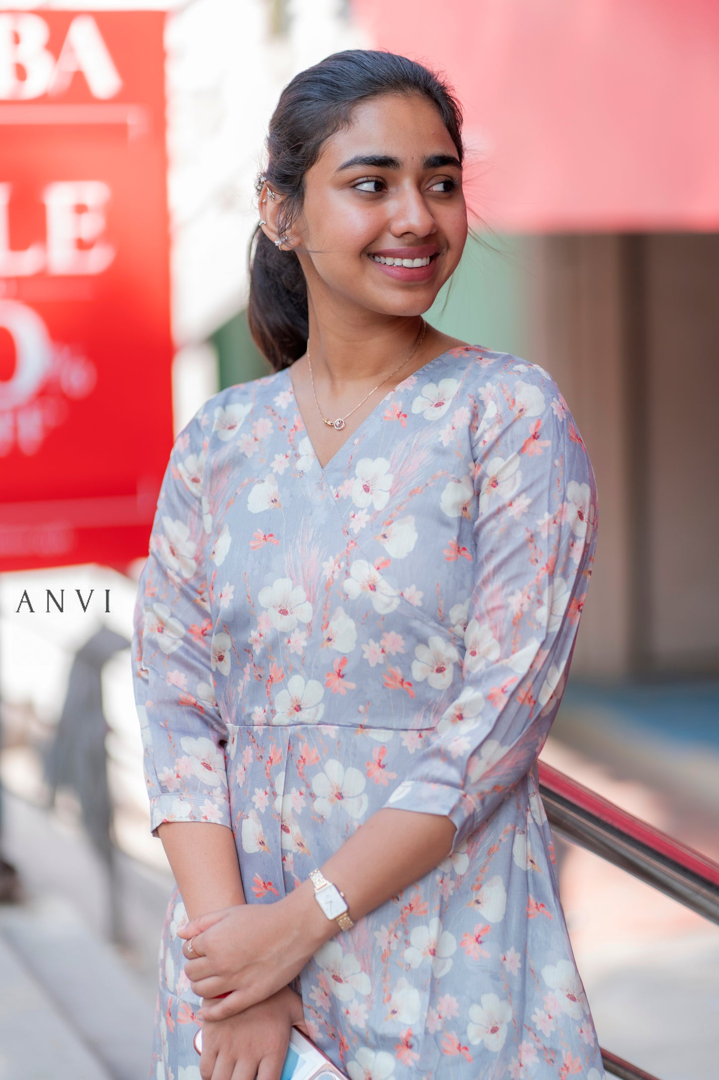 AL 400 Semi tussar maxi with lining