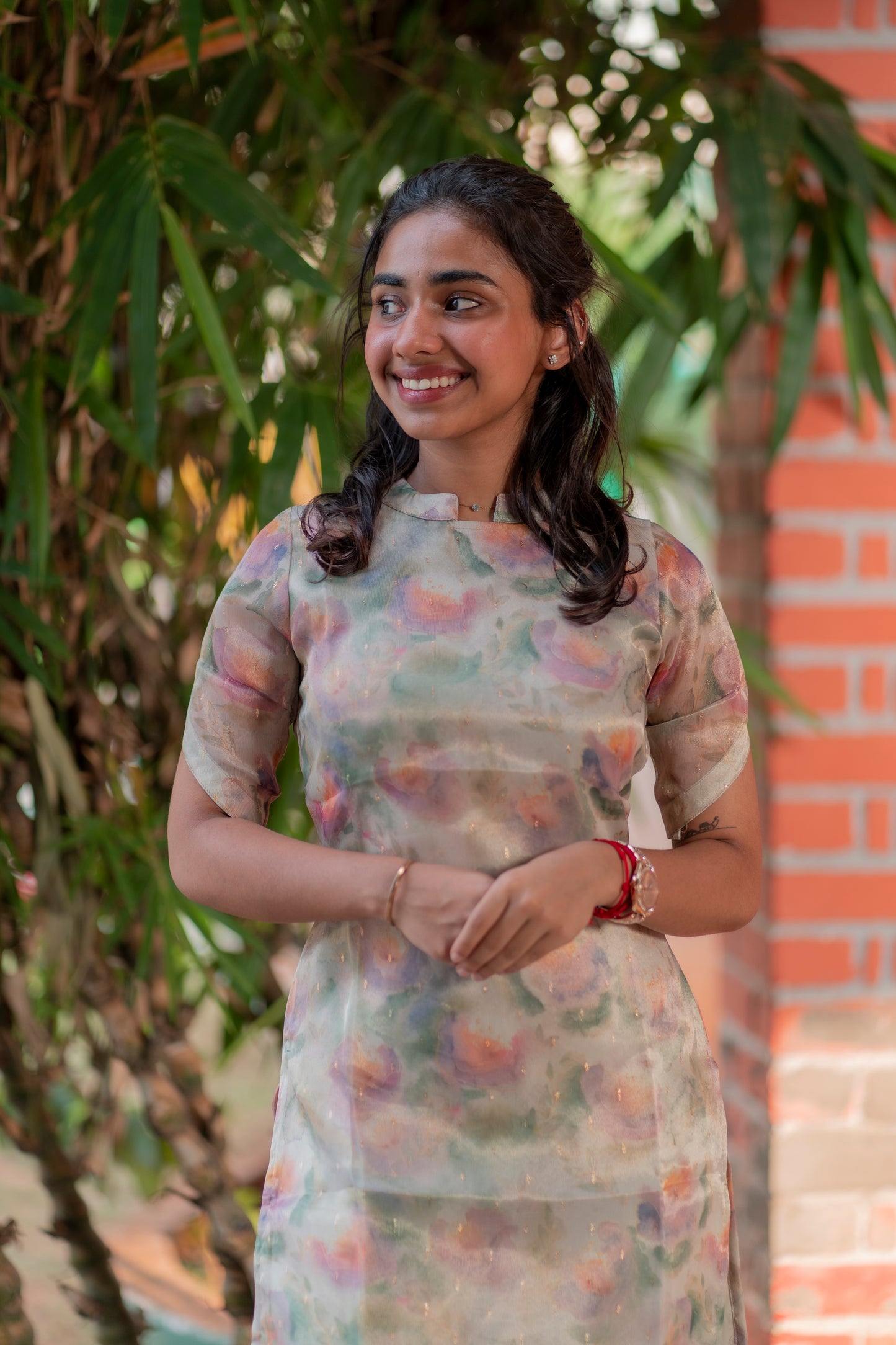 AL 303 Tissue kurti with lining