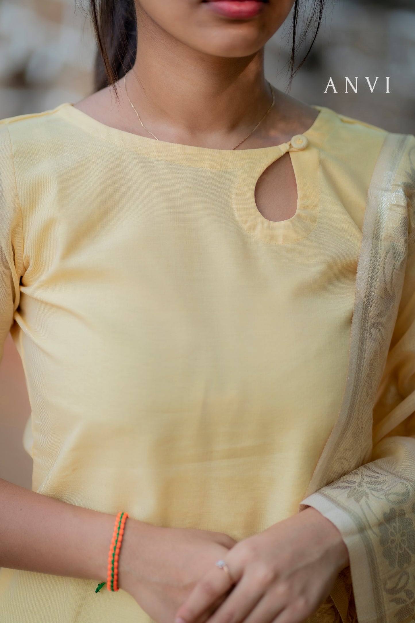 AL 435 Tissue Kurti with duppatta (with lining)