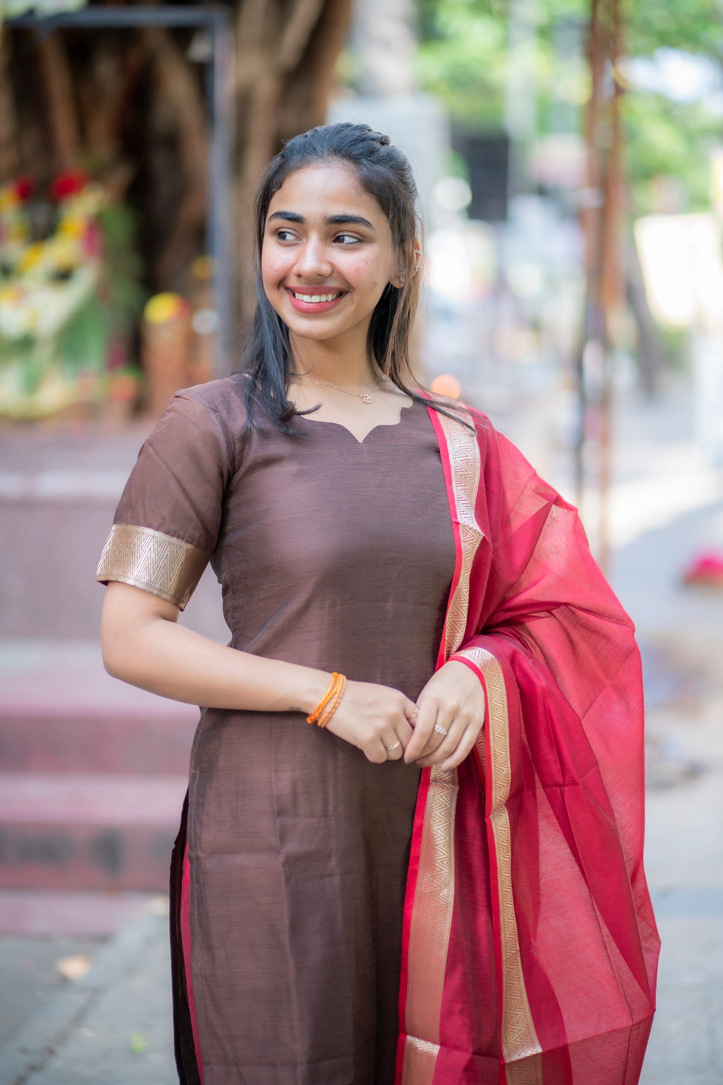 AL 512 Maheshwari silk suit with lining