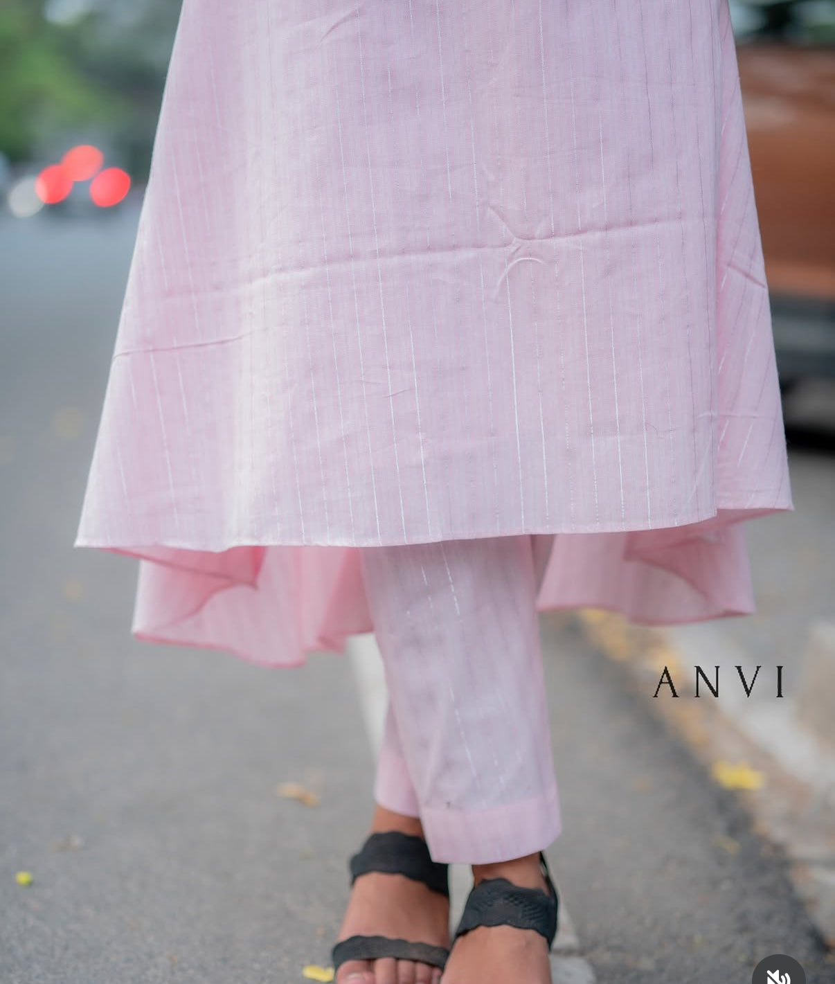 AL 599 Cotton co ords with zari lines (with lining)