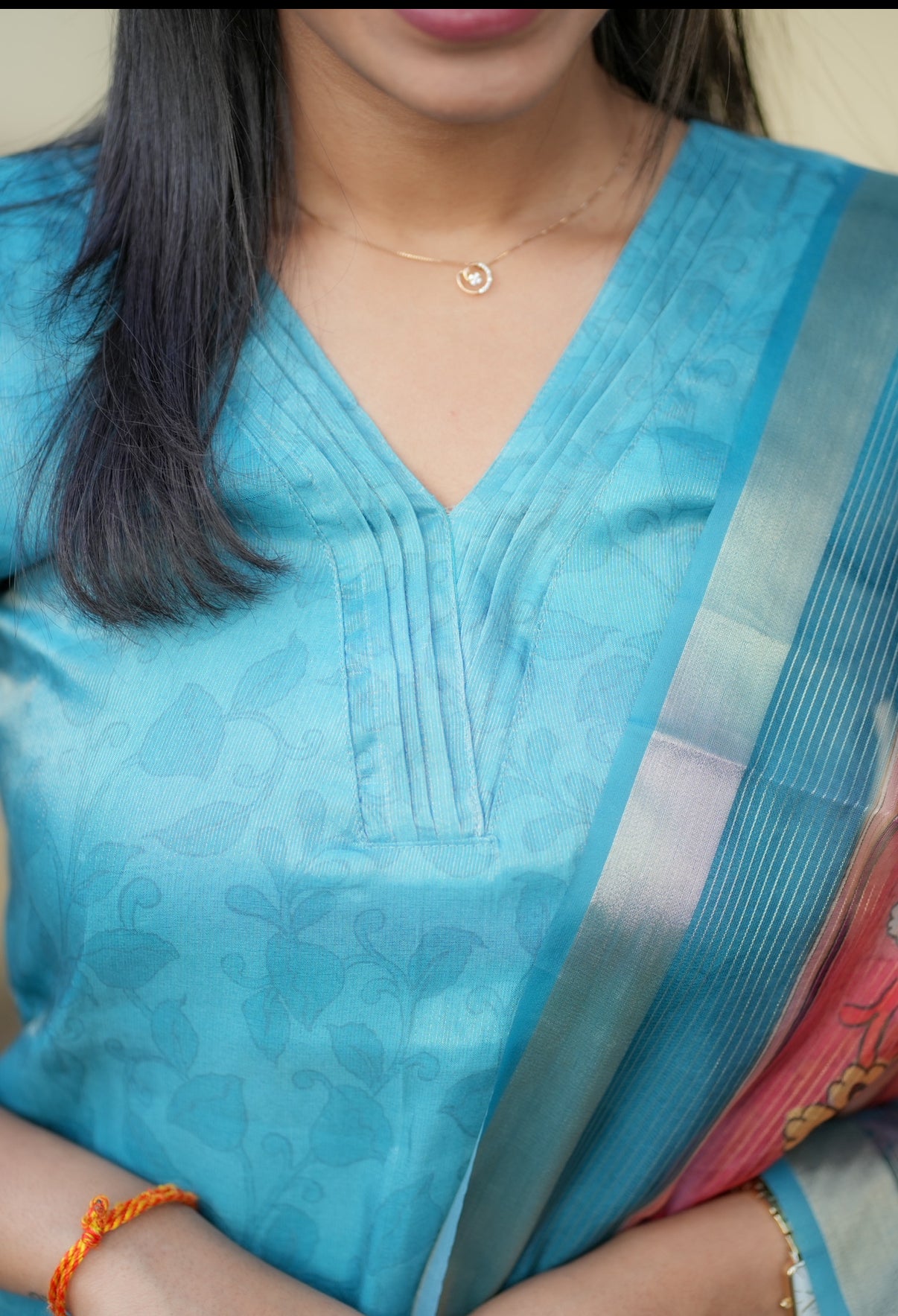 AL 535 Semi tussar kurta set with duppatta (with lining)