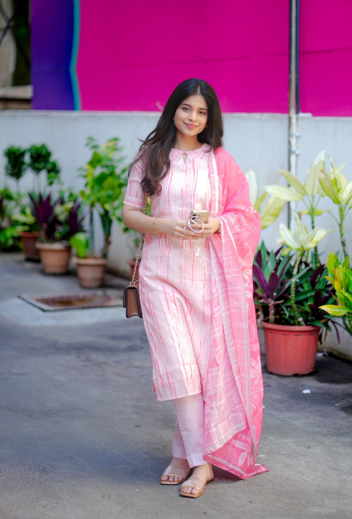 AL 447 Handloom kurta set with duppatta