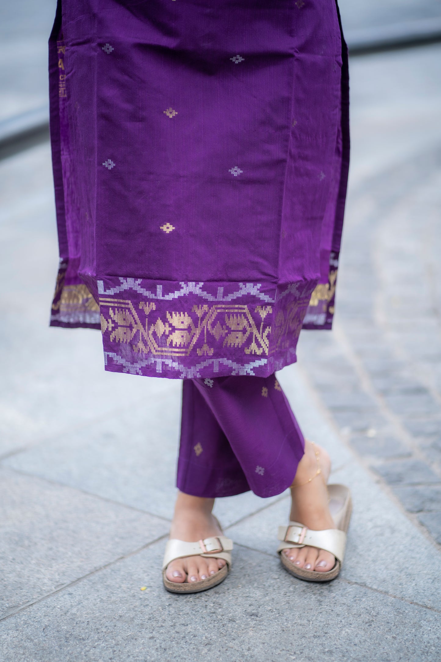 AL 469 Raw silk Co ords with jamdhani border