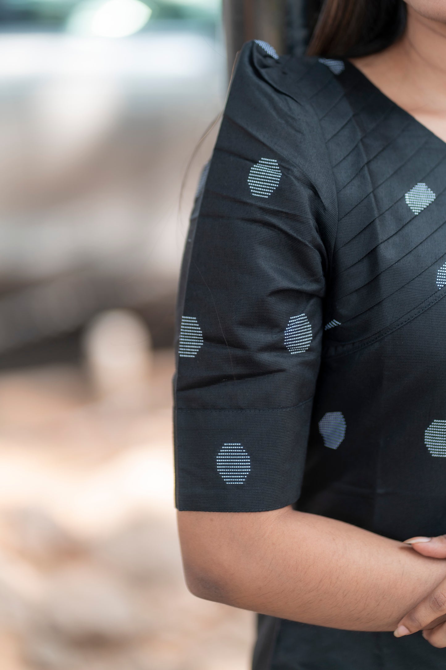 AL 354 Silk cotton Black co ords with lining