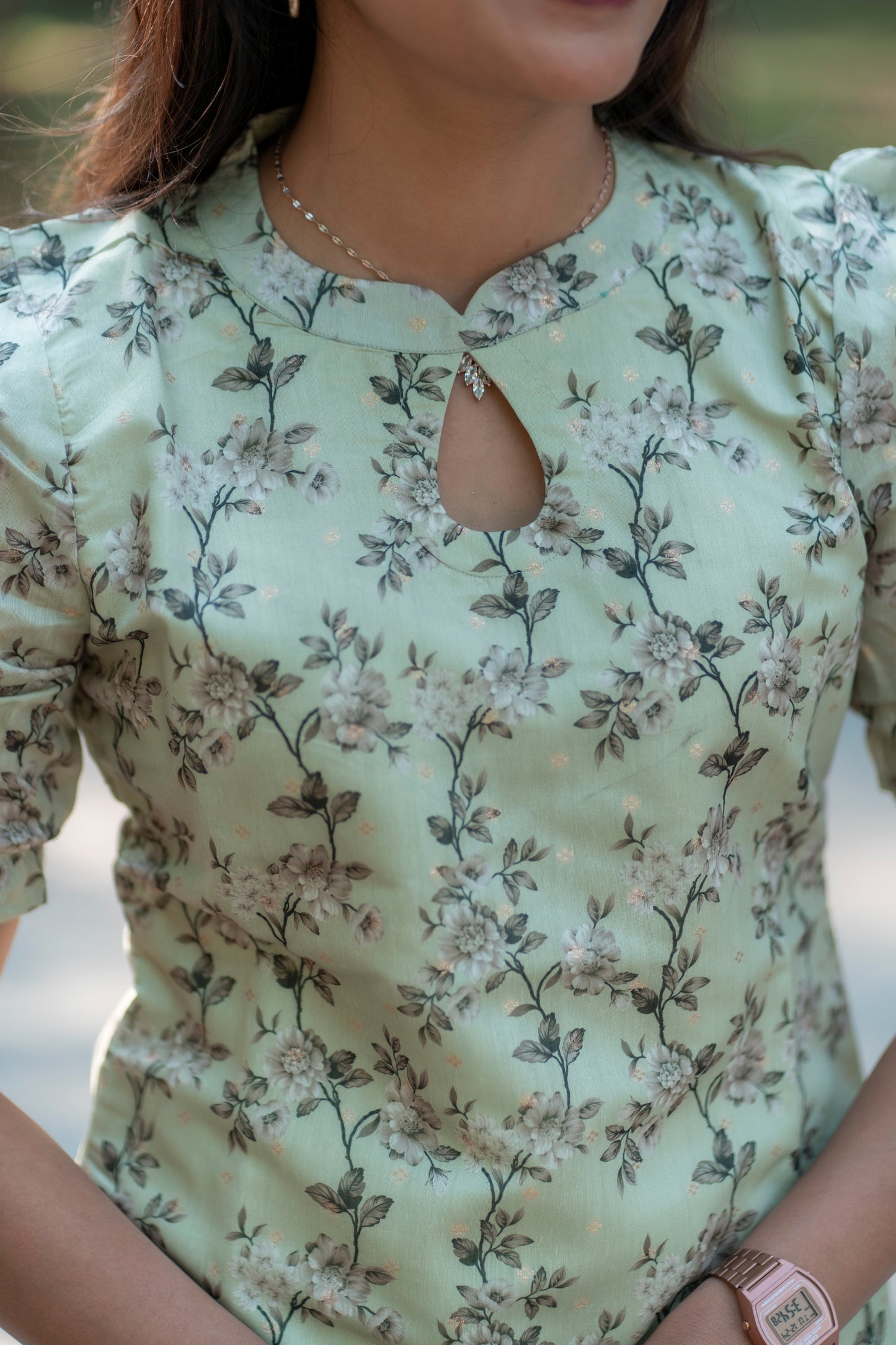 AL 336 Semi tussar co ords with lining