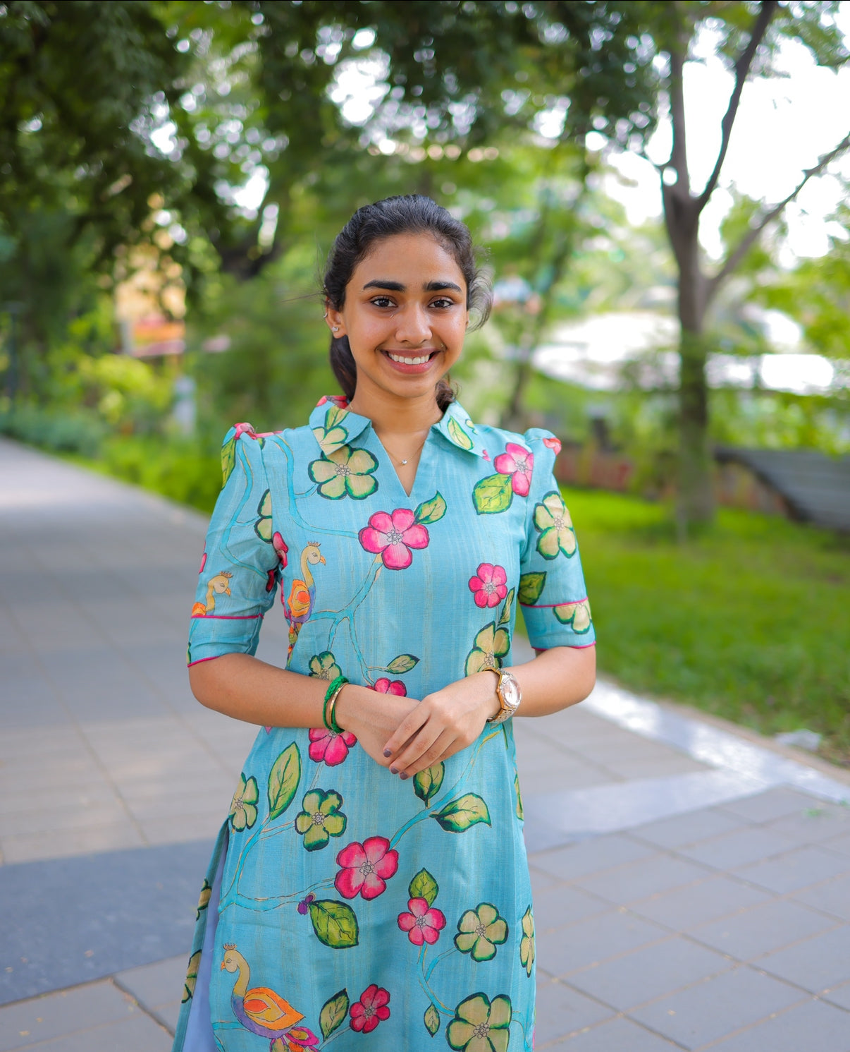 AL 312 Semi tussar kurti with lining