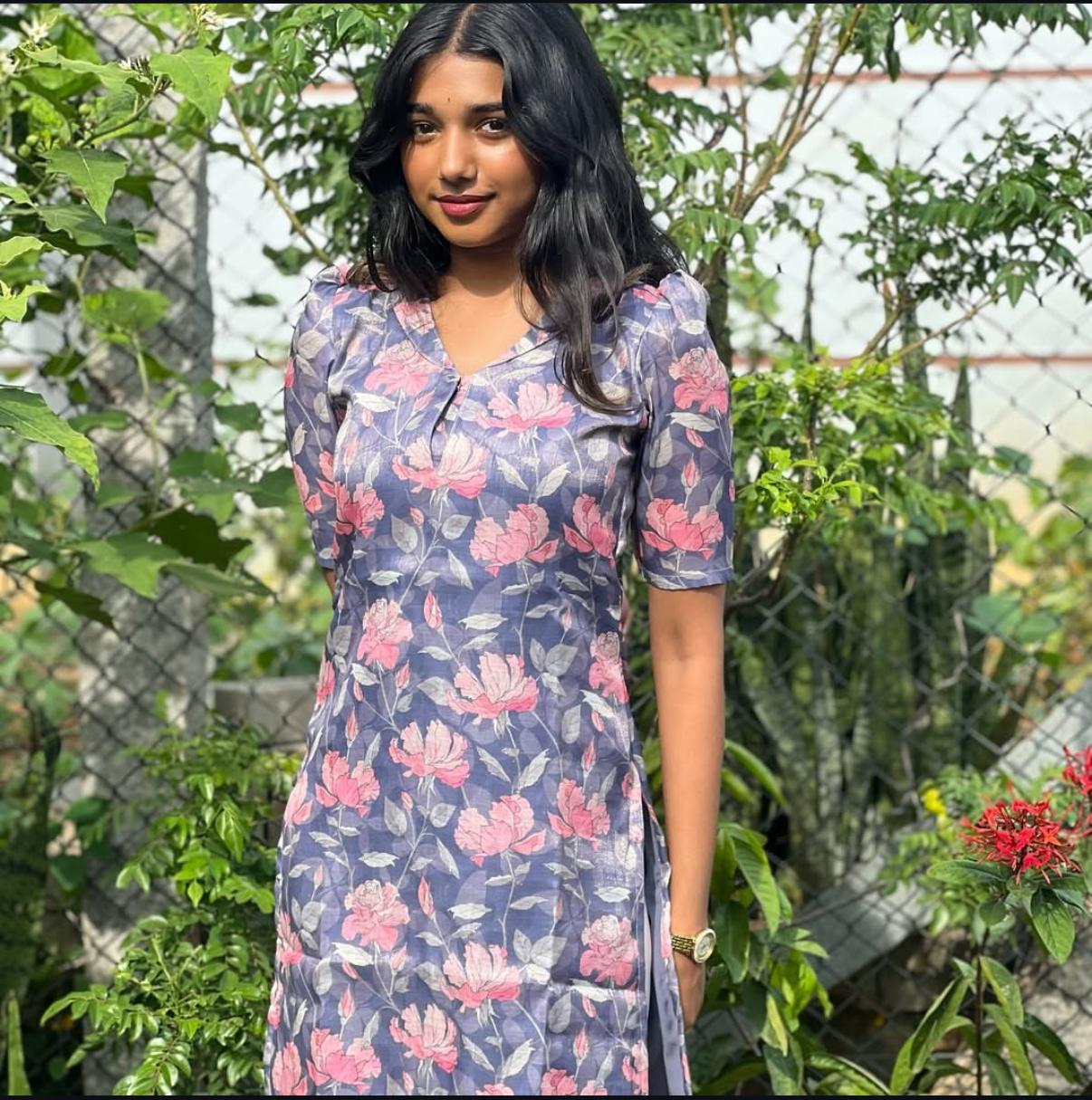 AL 151 Tissue kurti with lining