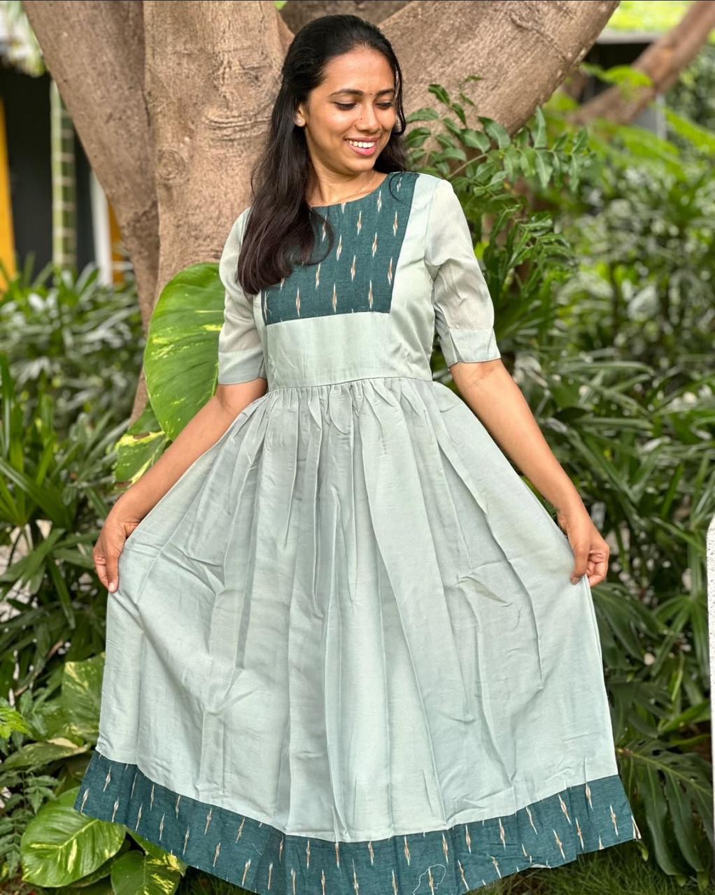 AL 171 Tissue maxi with ikkat patch with lining