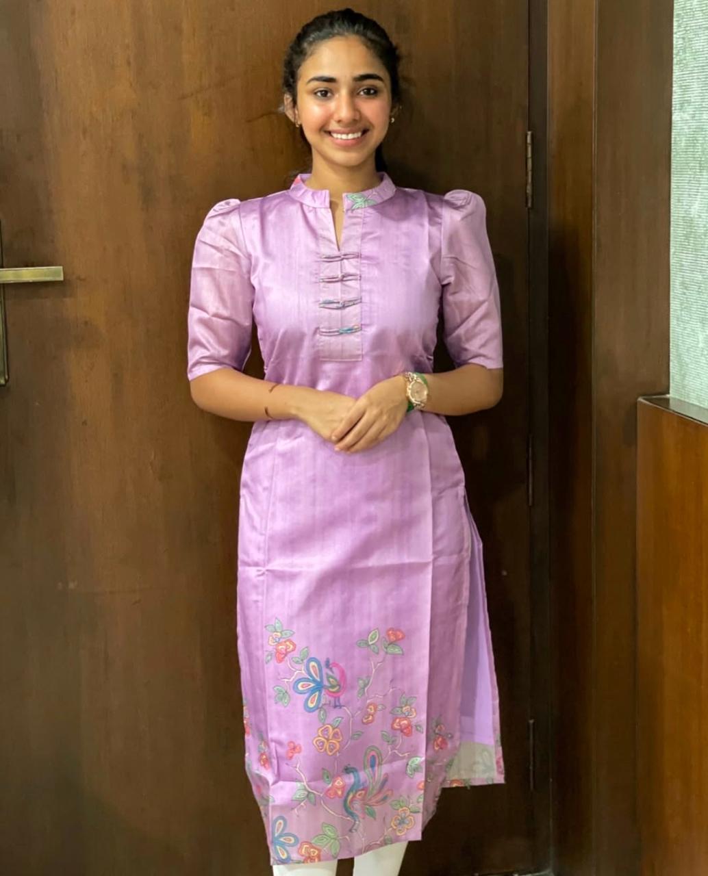 AL 259 Semi tussar kurti with lining
