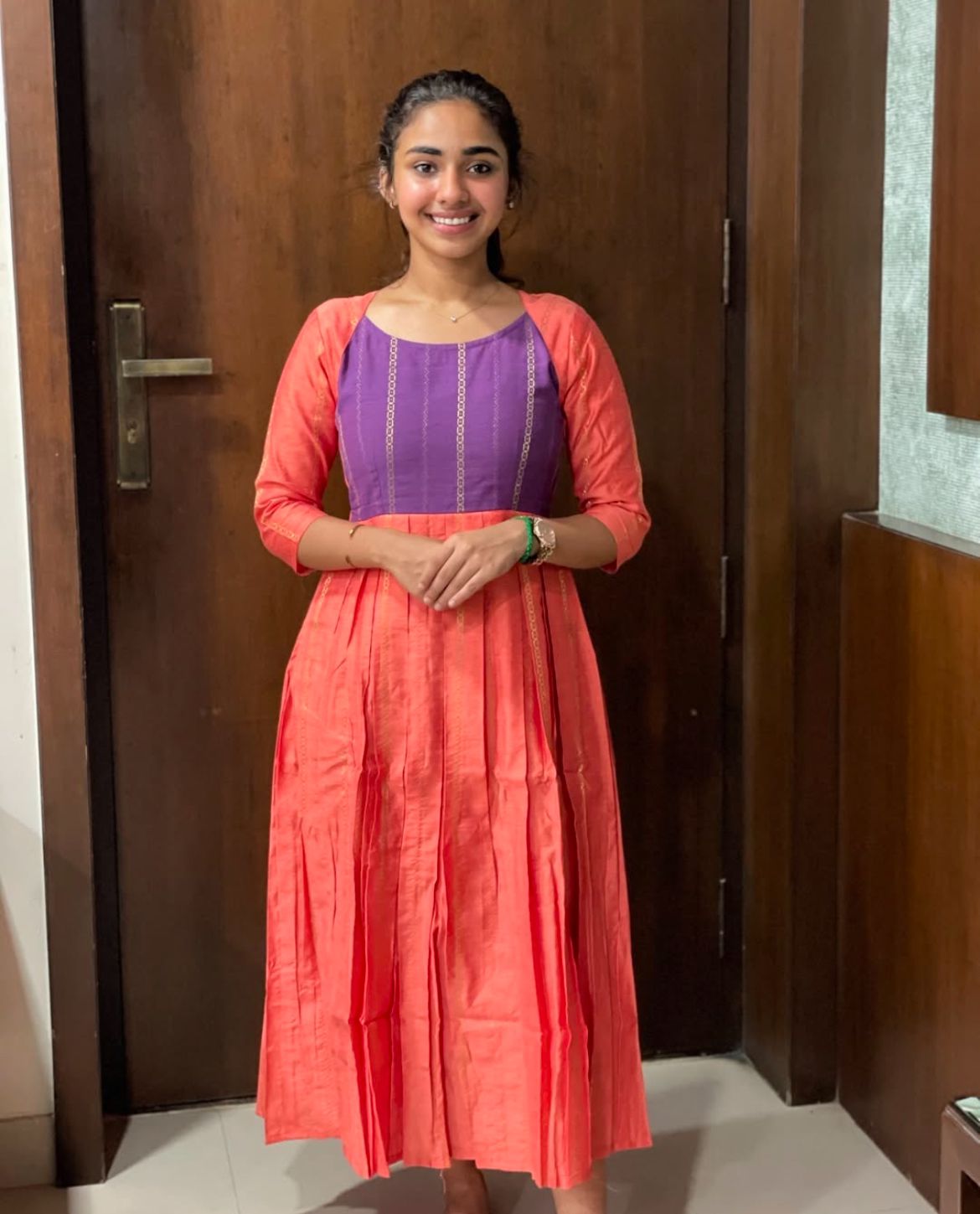 AL 261 Raw silk maxi with lining