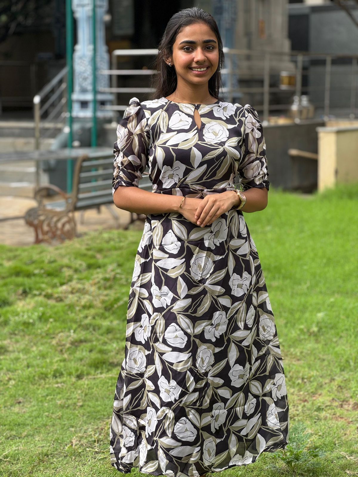 AL 277 Georgette maxi with lining