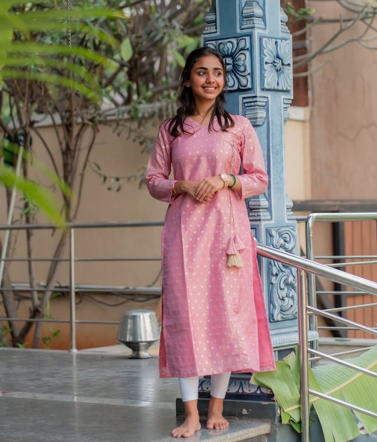 AL 283 Tissue kurti with lining