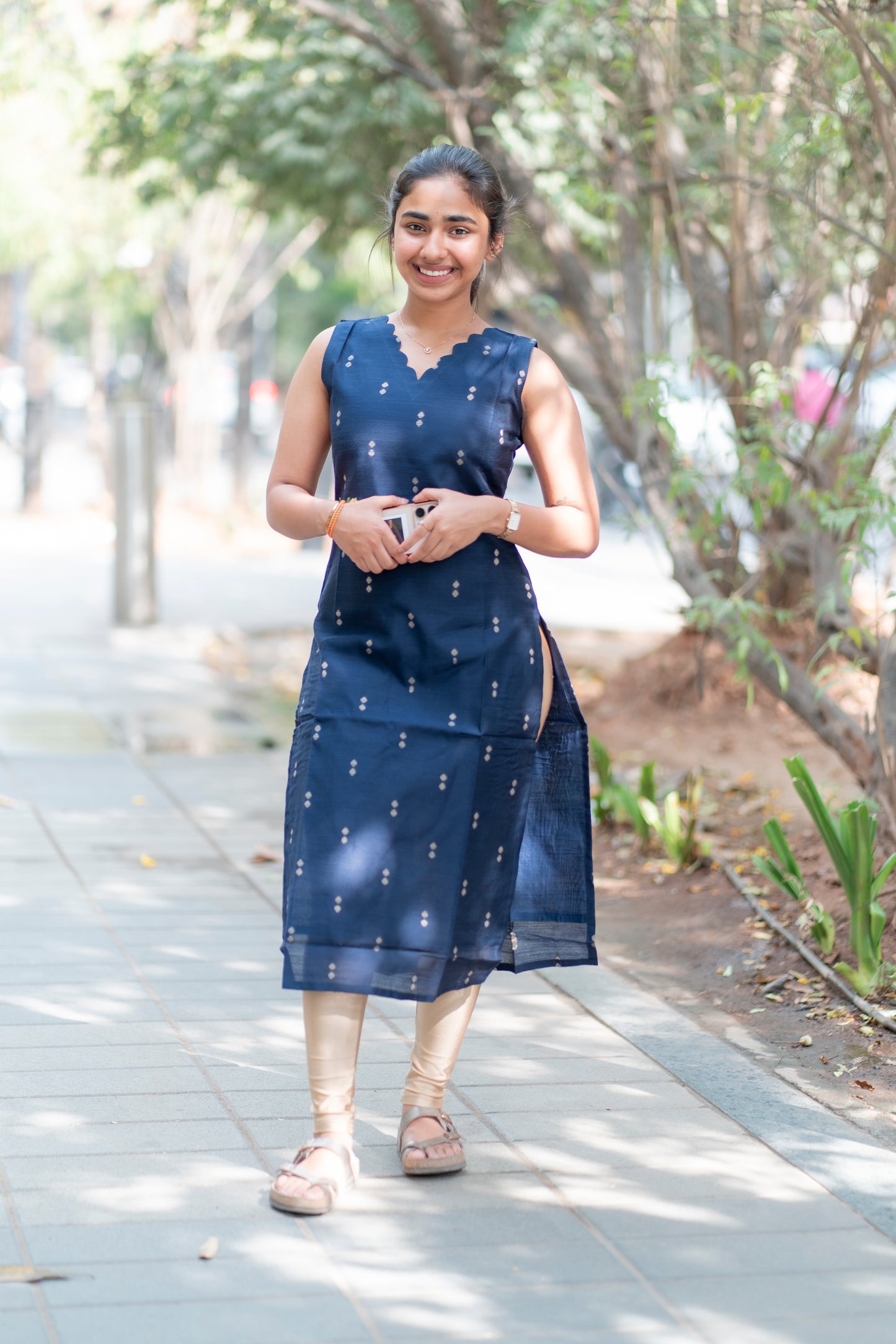 AL 378 Raw silk kurti with duppatta