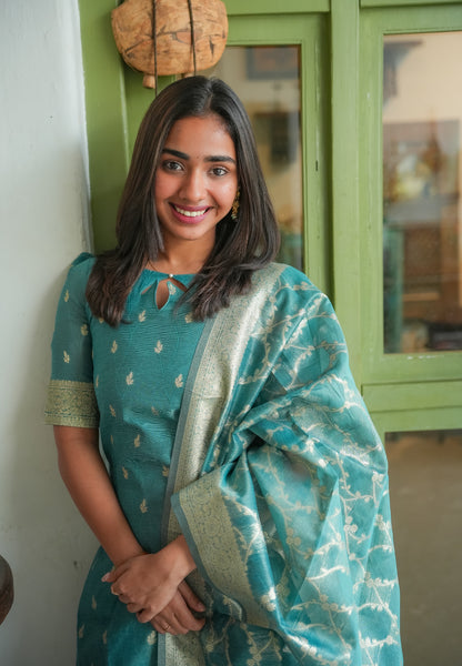 AL 547 Banaras silk suit with lining