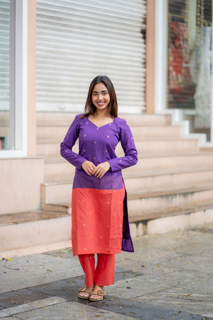 AL 579 Raw silk co ords (with lining)