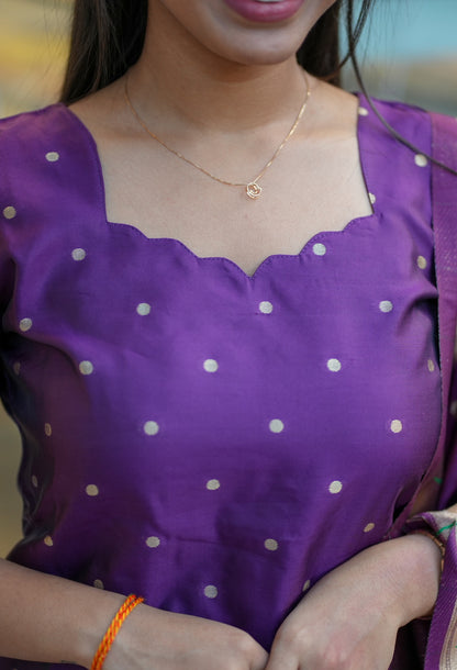 AL 533 Premium Silk Kurta set with Paithani duppatta