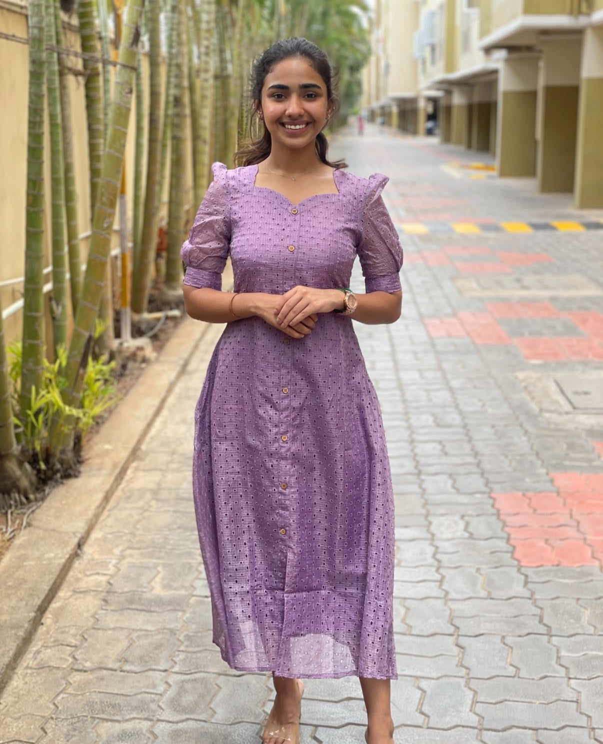 AL 233 Lilac Hakoba maxi with lining