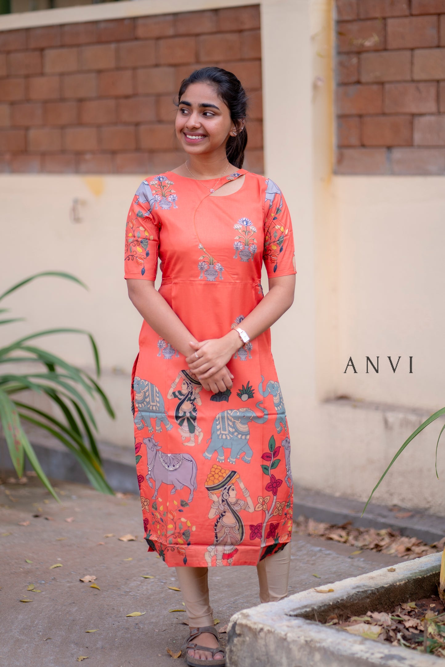 AL 431 Semi tussar kurti with lining