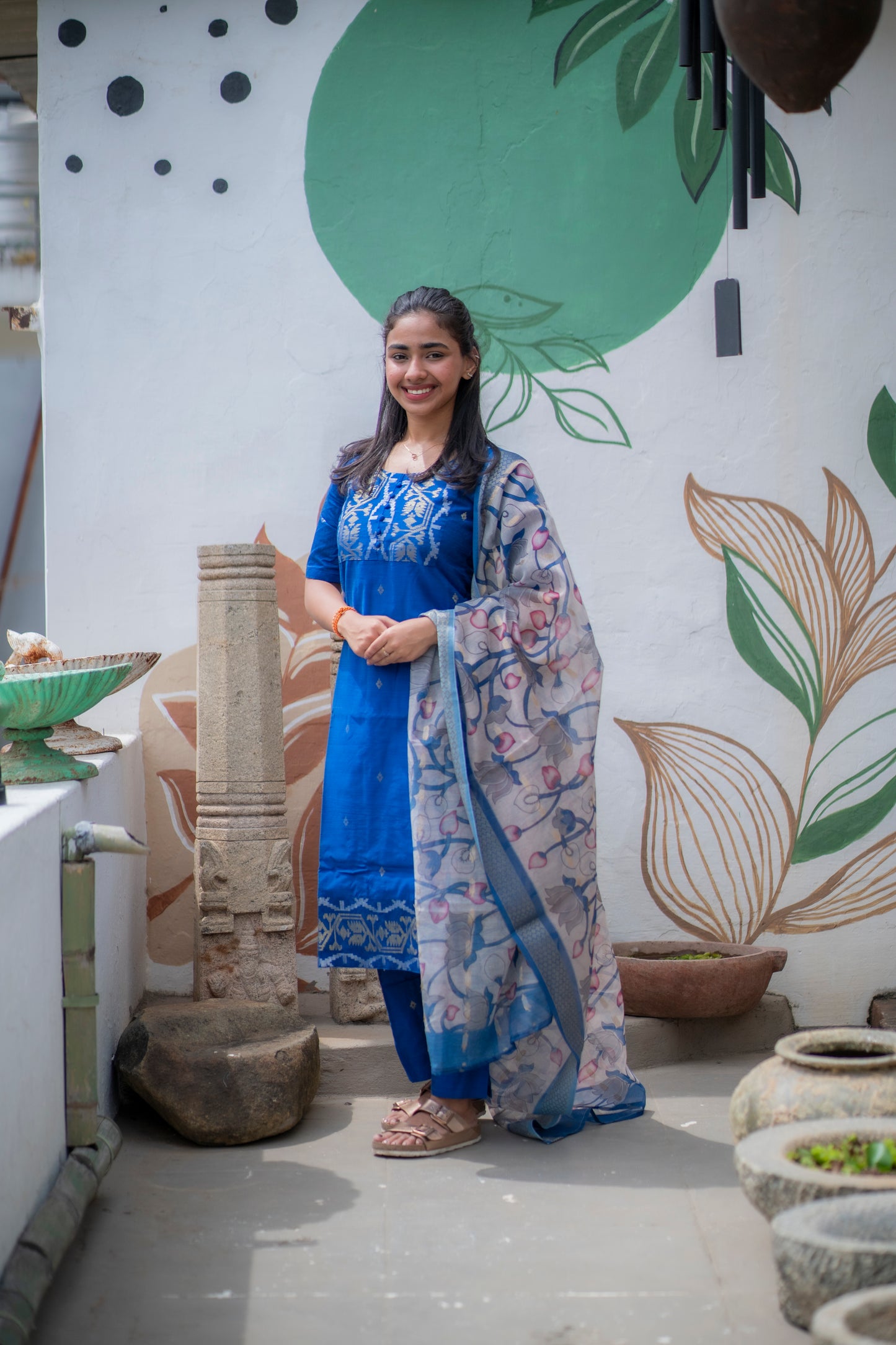 AL 501 Raw silk co ords with silk dupatta with lining