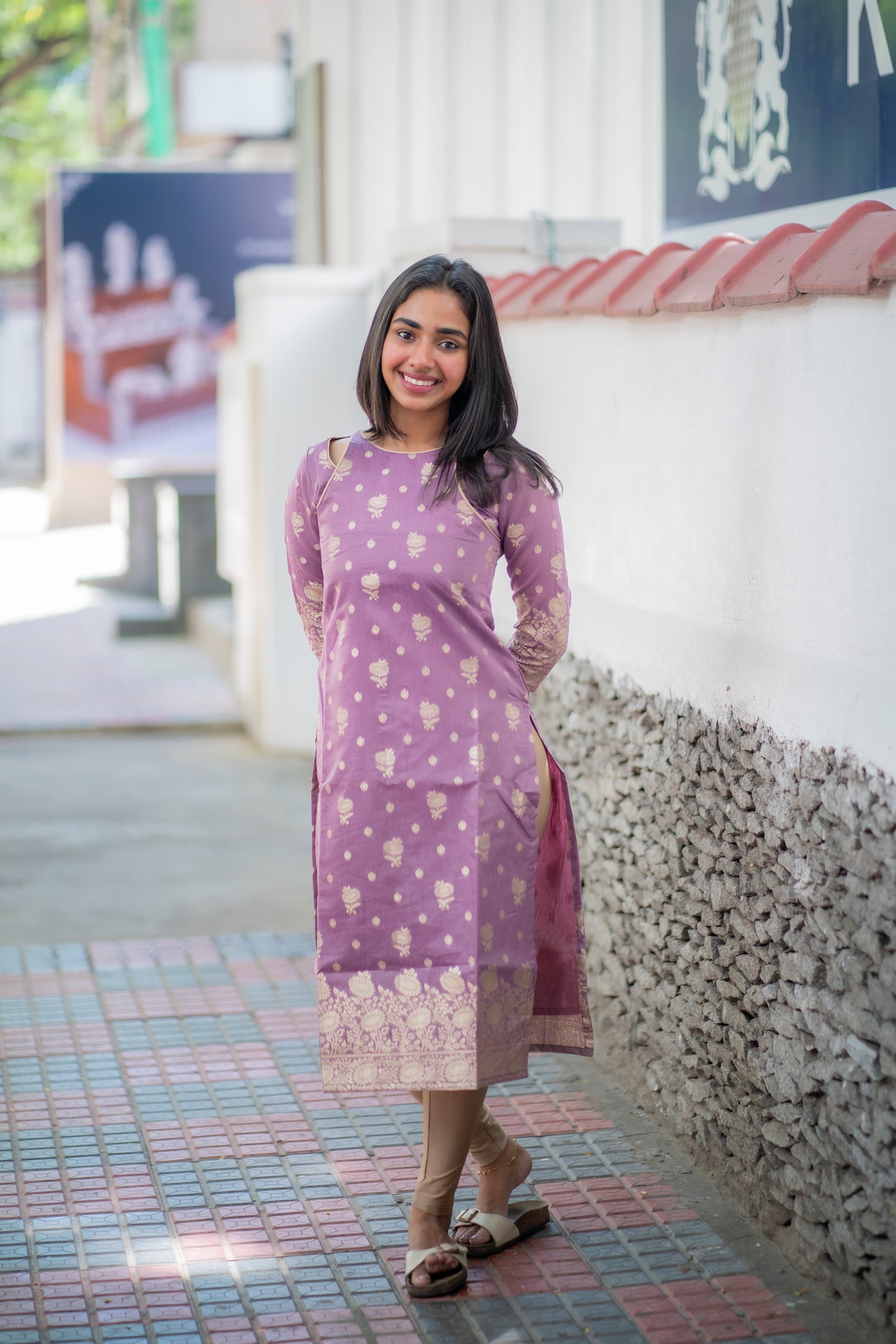 AL 508 Tissue Kurti with lining