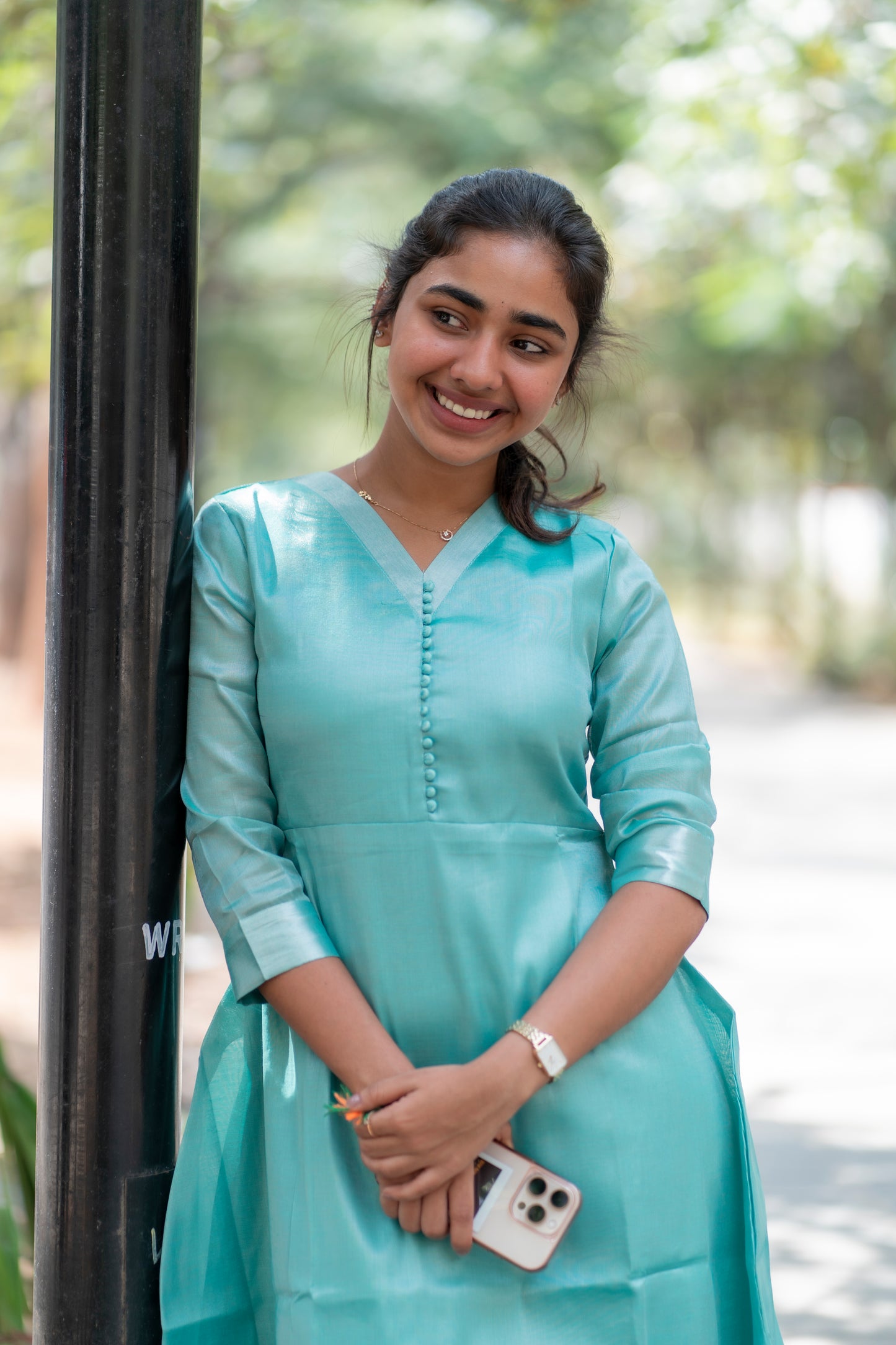 Premium Tissue A line kurti with lining