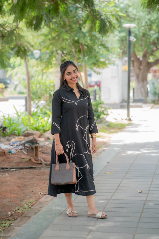 AL 482 Cotton flamingo maxi (without lining)