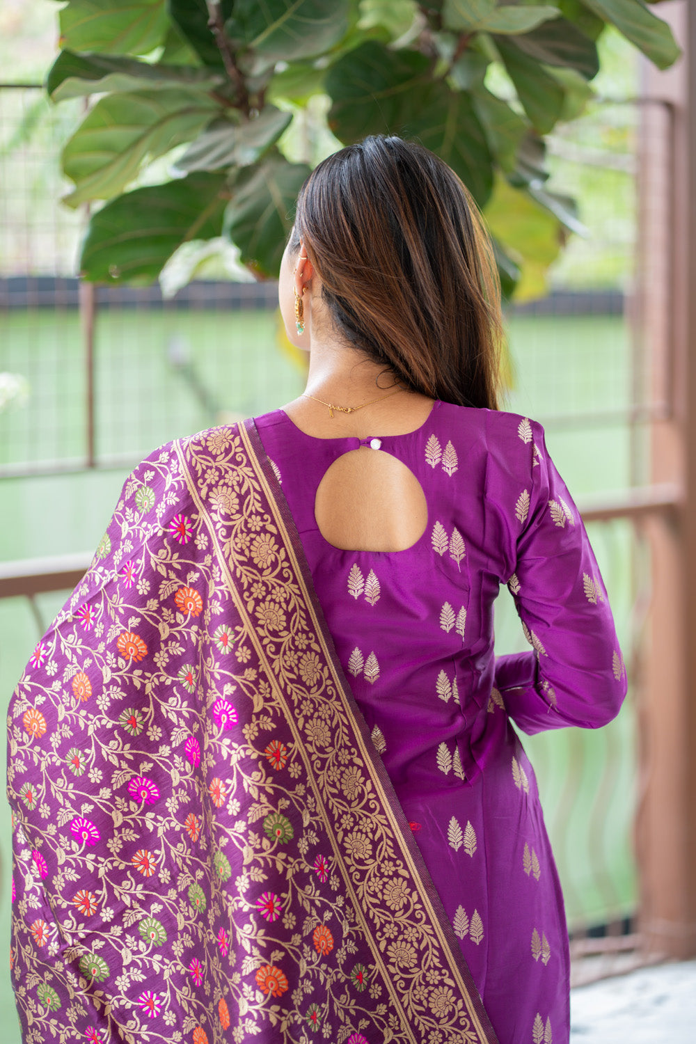 AL 616 Premium Banarasi silk suit set (with lining )
