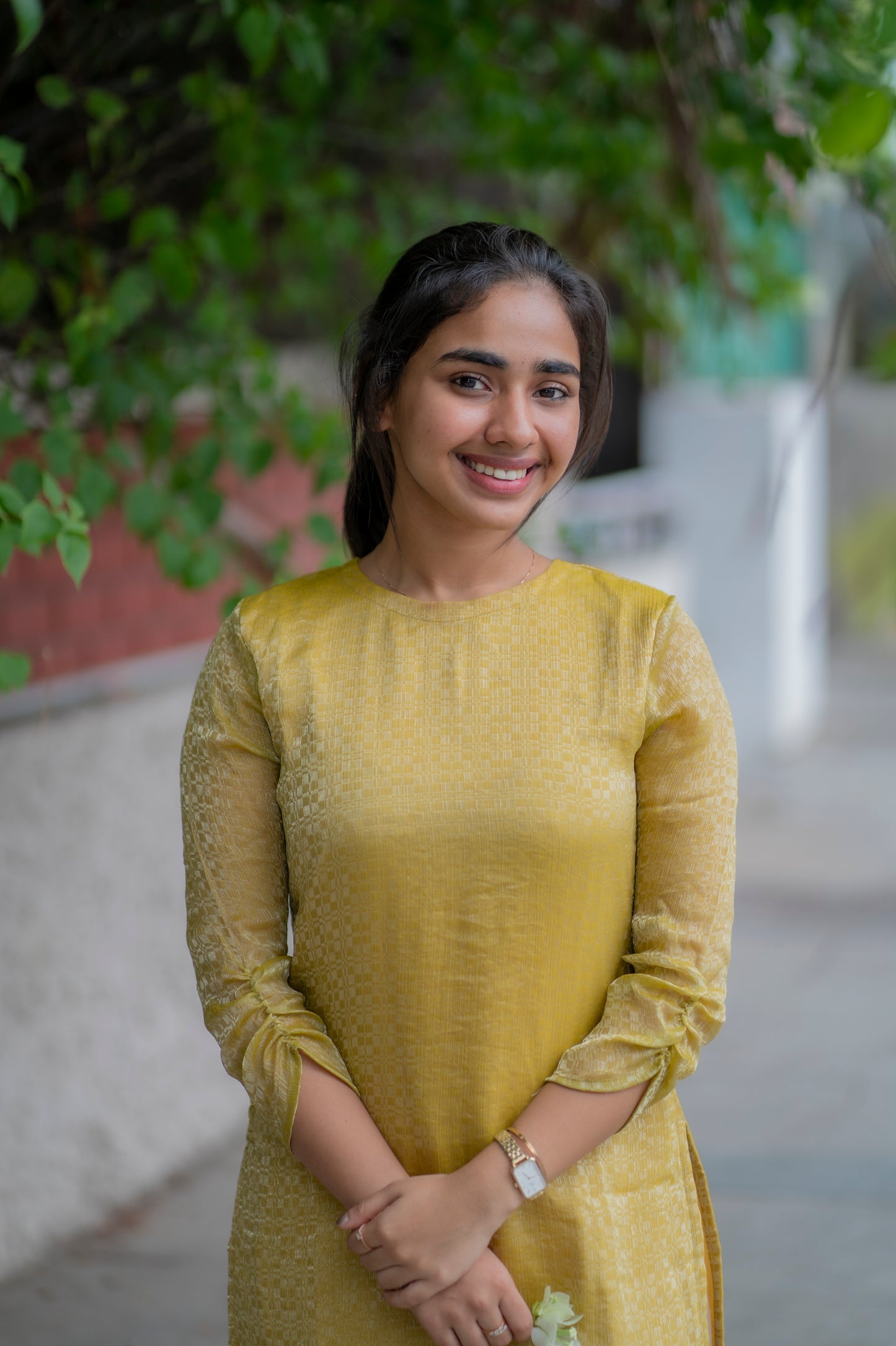 AL 455 Glass tissue kurti with lining