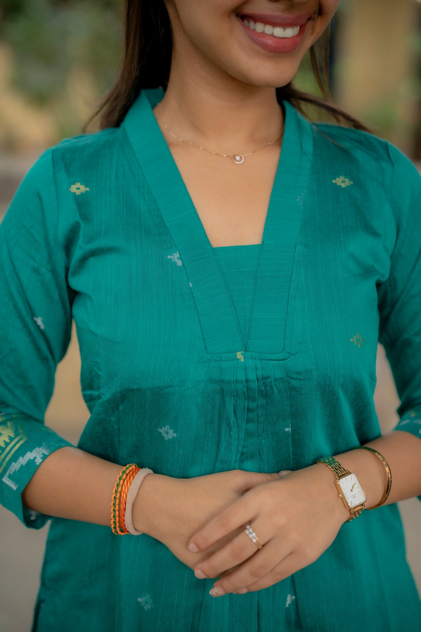 AL 481 Raw silk co ords with jhamdhani border