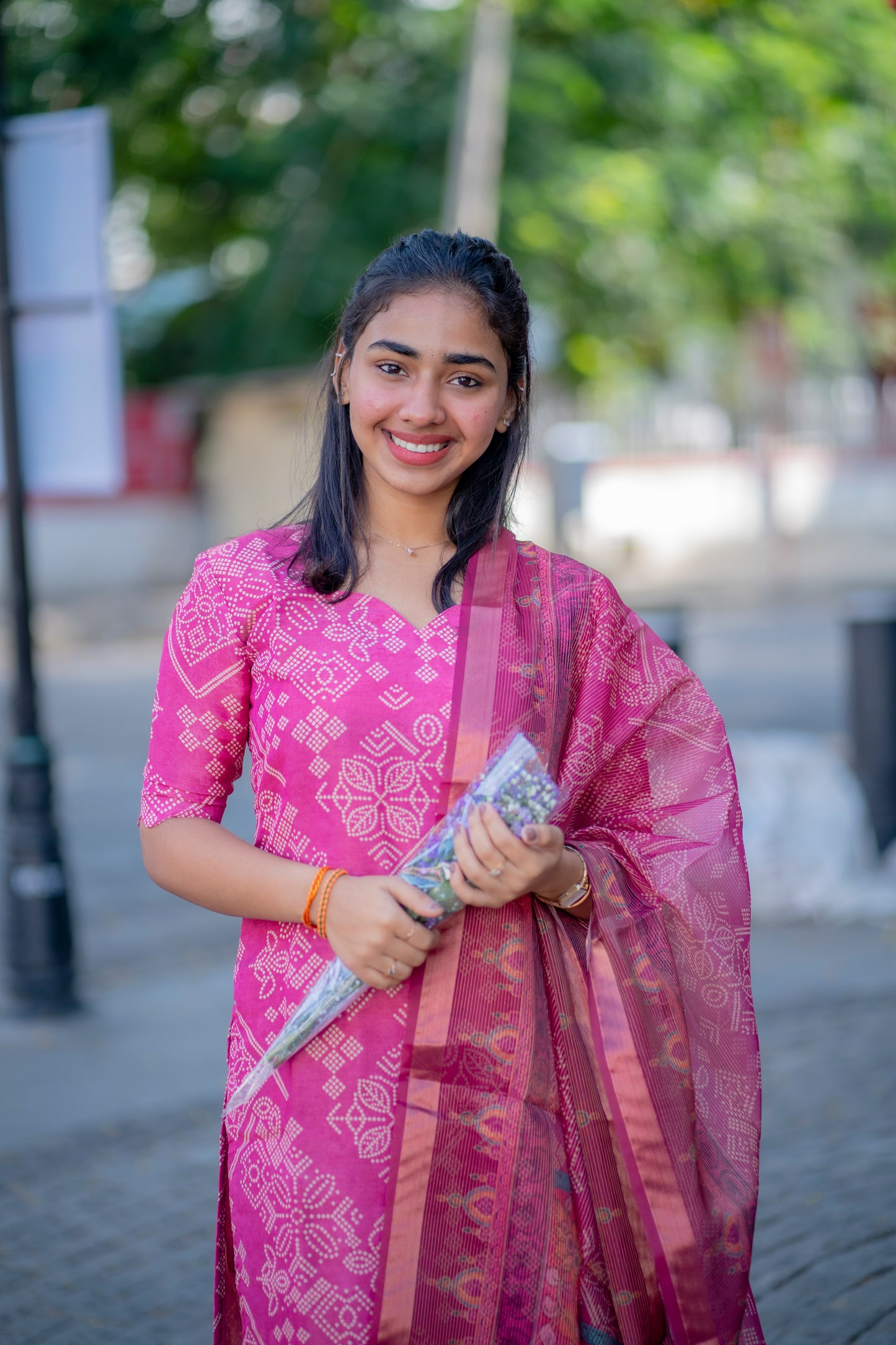 AL 521 Semi tussar kurta set with duppatta (with lining)