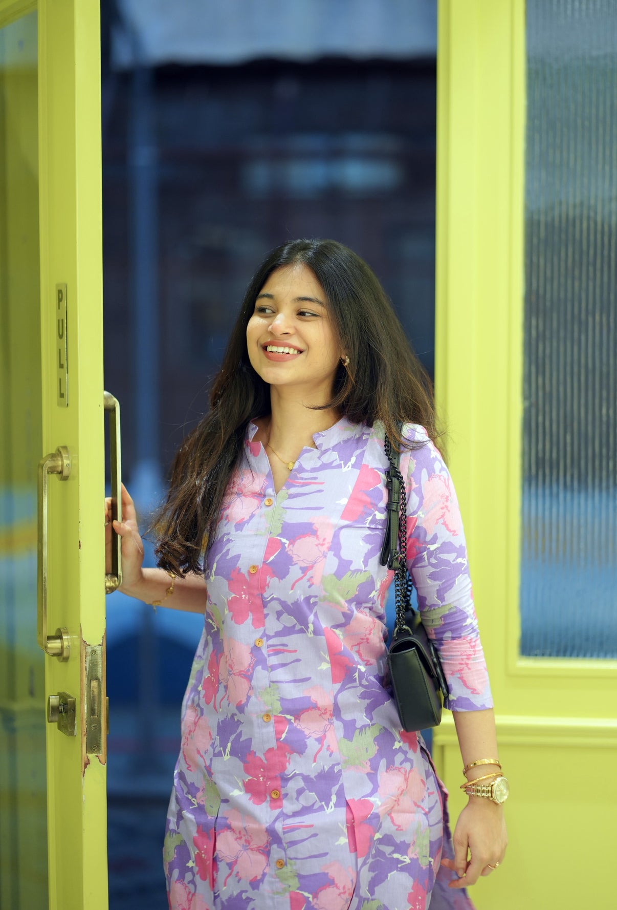 AL 442 Cotton Floral co ords with lining