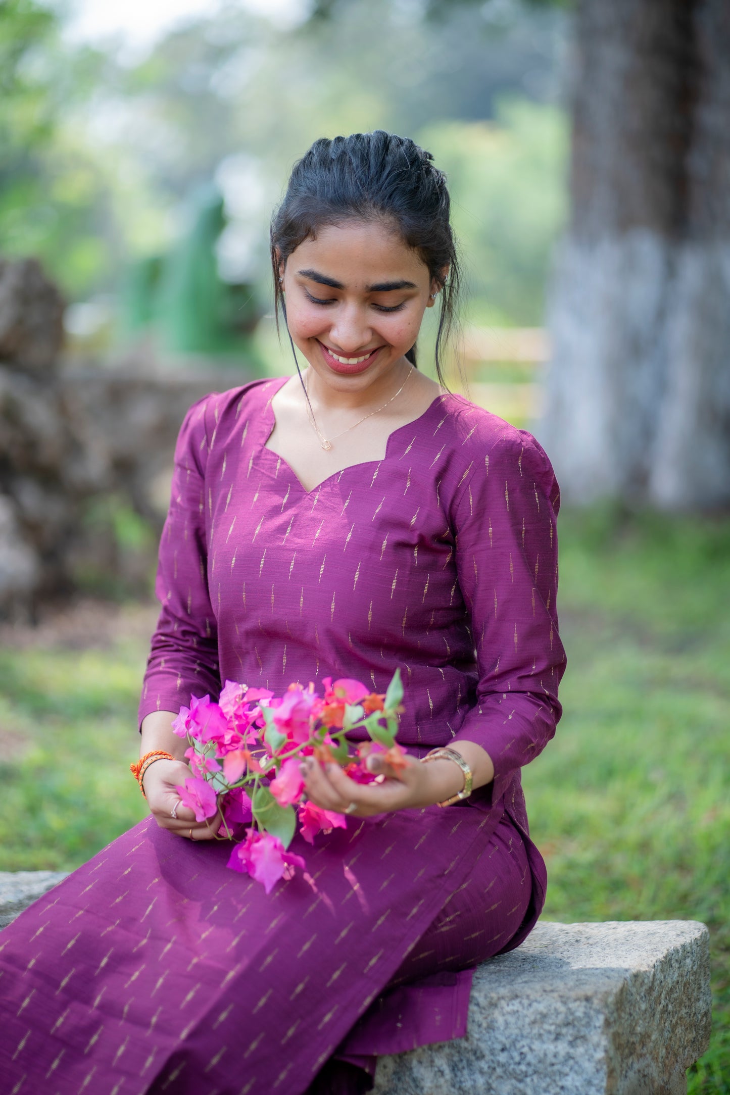 AL 519 Raw silk co ords with lining