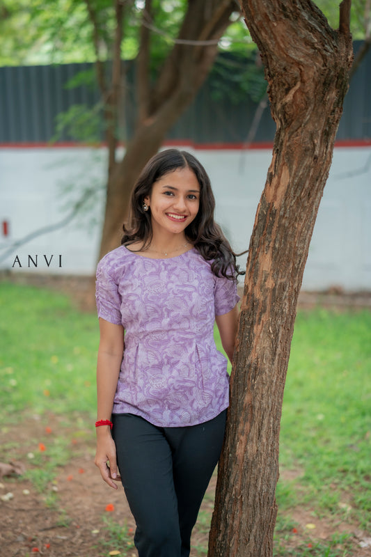 Cotton tunic with short sleeves (without lining)