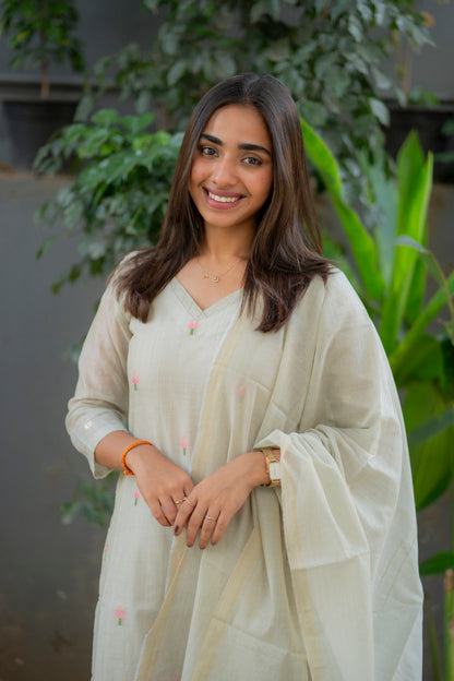 AL 577 Jhamdhani kurta set with dupatta (with lining )
