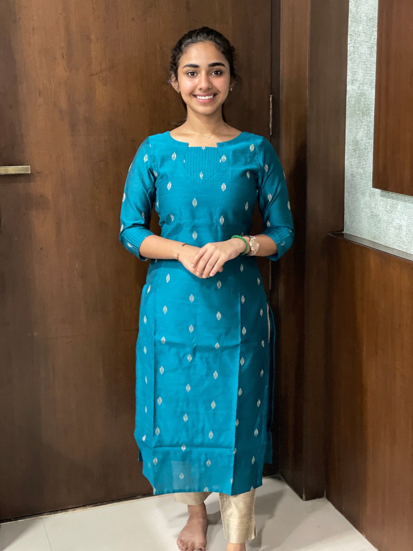 AL 333 Raw silk kurta set with duppatta