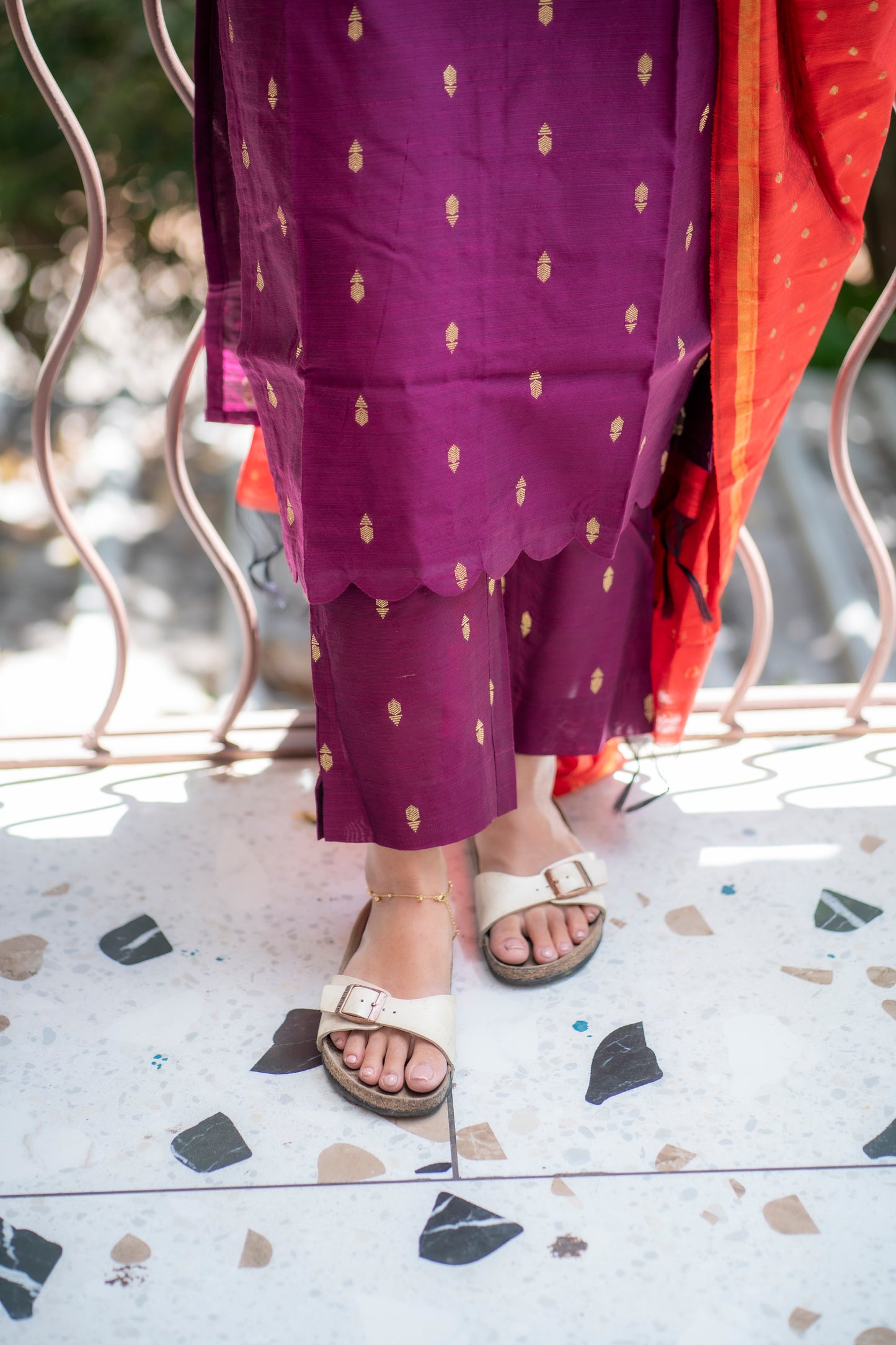 AL 507 Raw silk co ords with dupatta