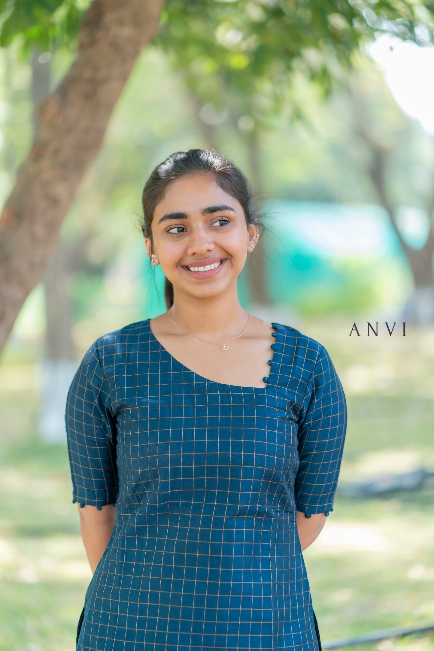 AL 424 Raw silk checked co ords with lining