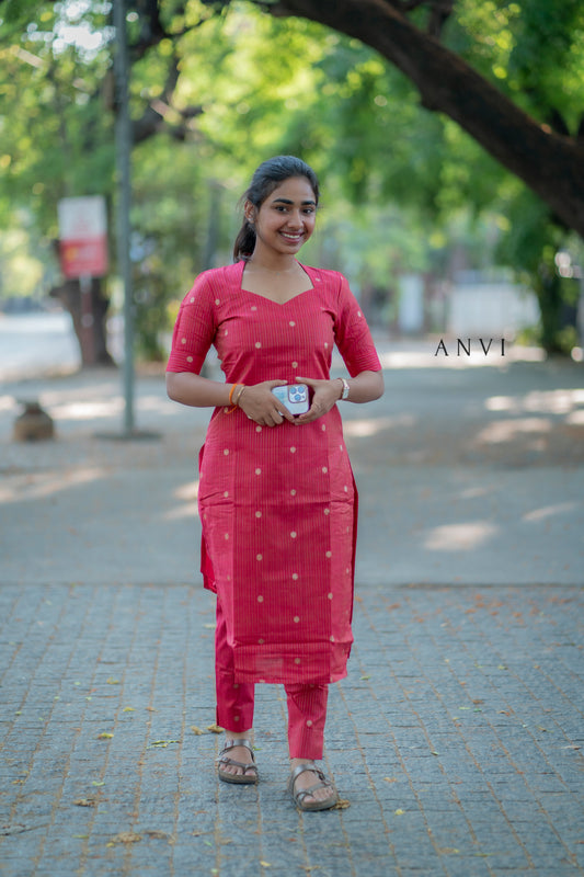 Raw silk co ords with lining