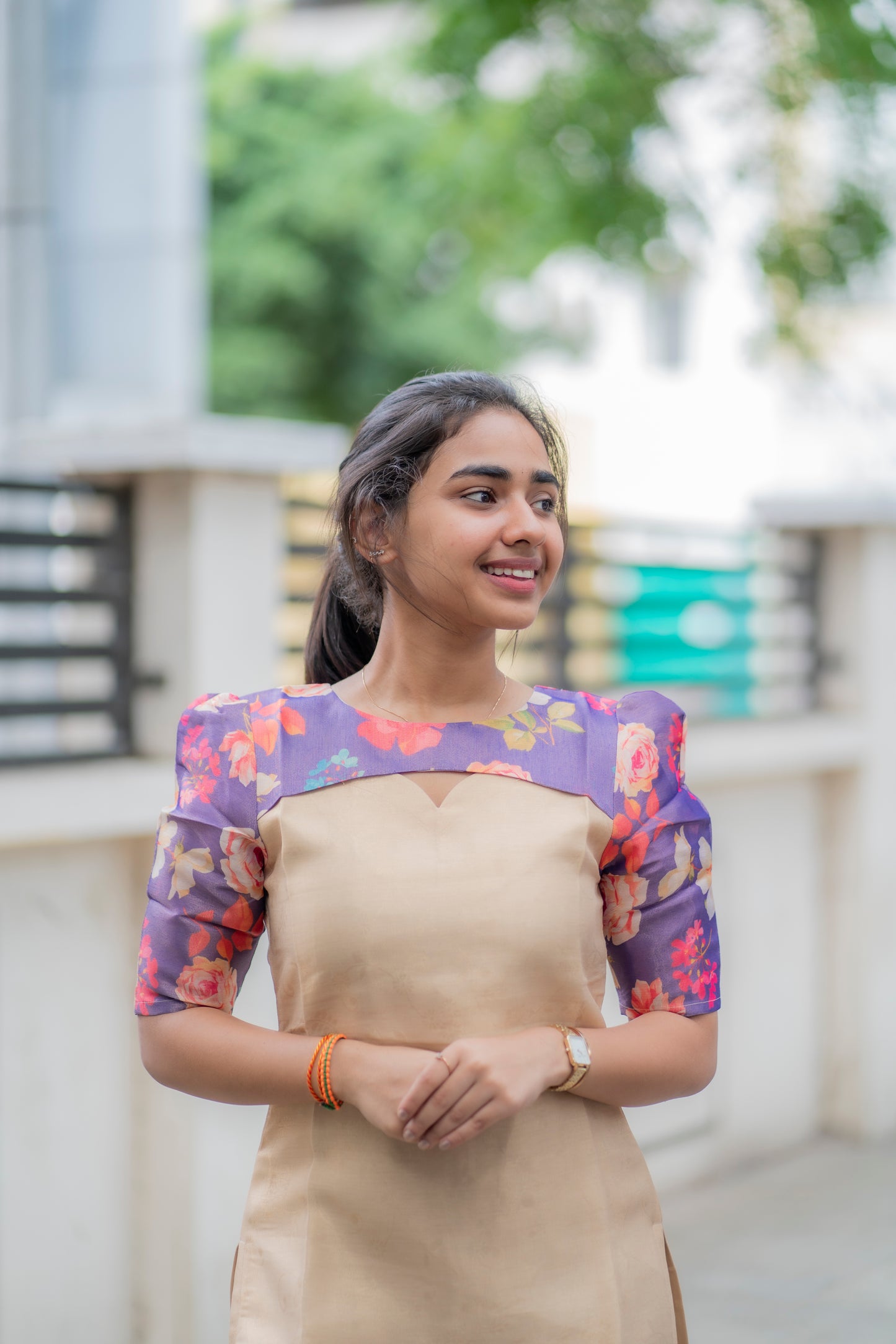 AL 457 Tissue Kurti with lining