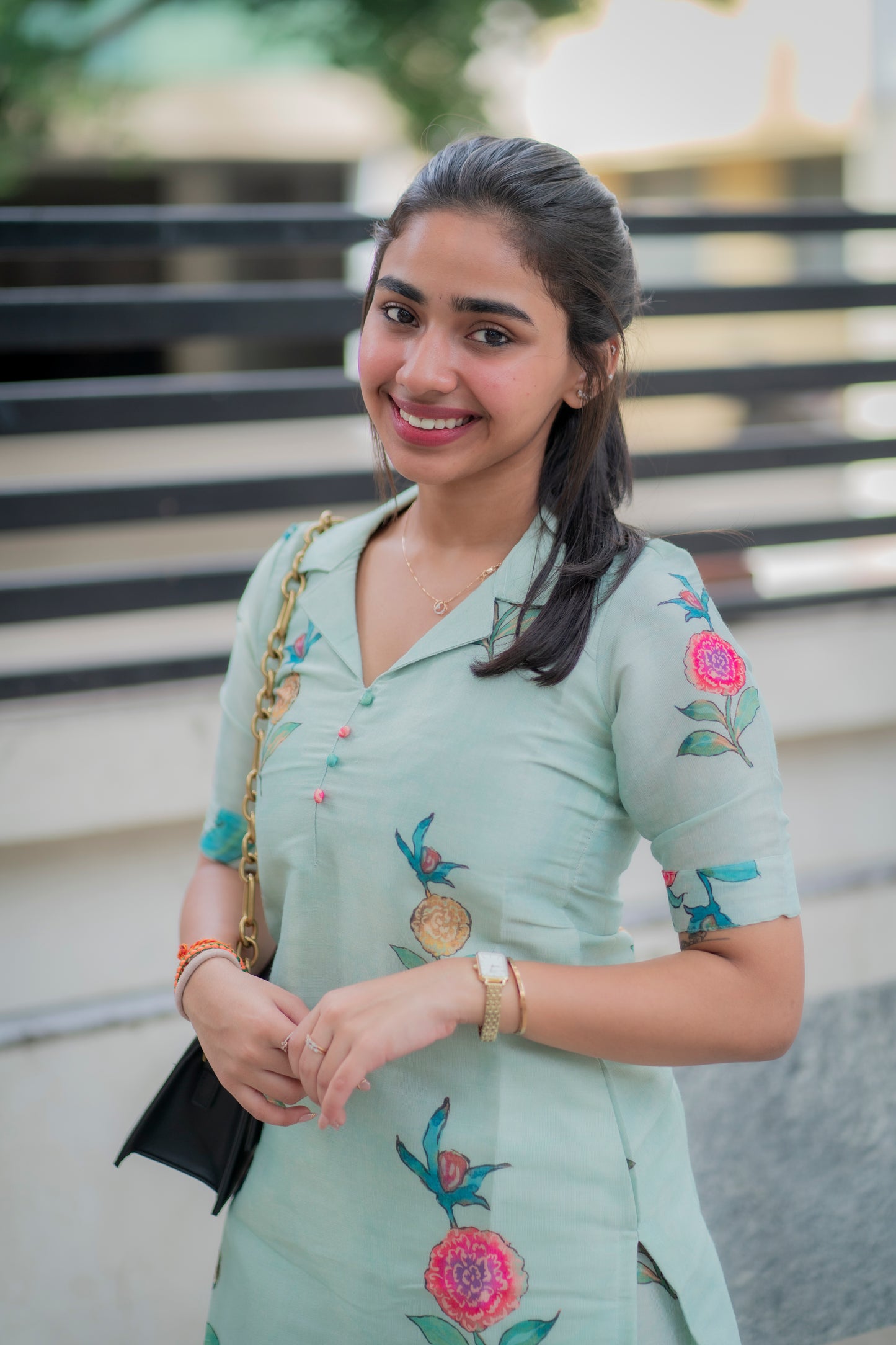 AL 461 Semi tussar co ords with lining