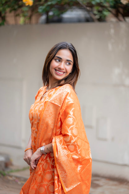 AL 603 Premium Banaras silk suit (with lining)