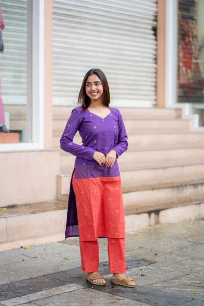 AL 579 Raw silk co ords (with lining)