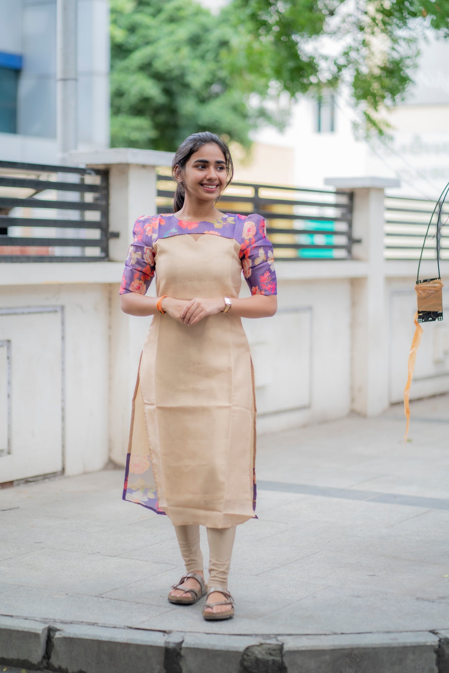 AL 457 Tissue Kurti with lining