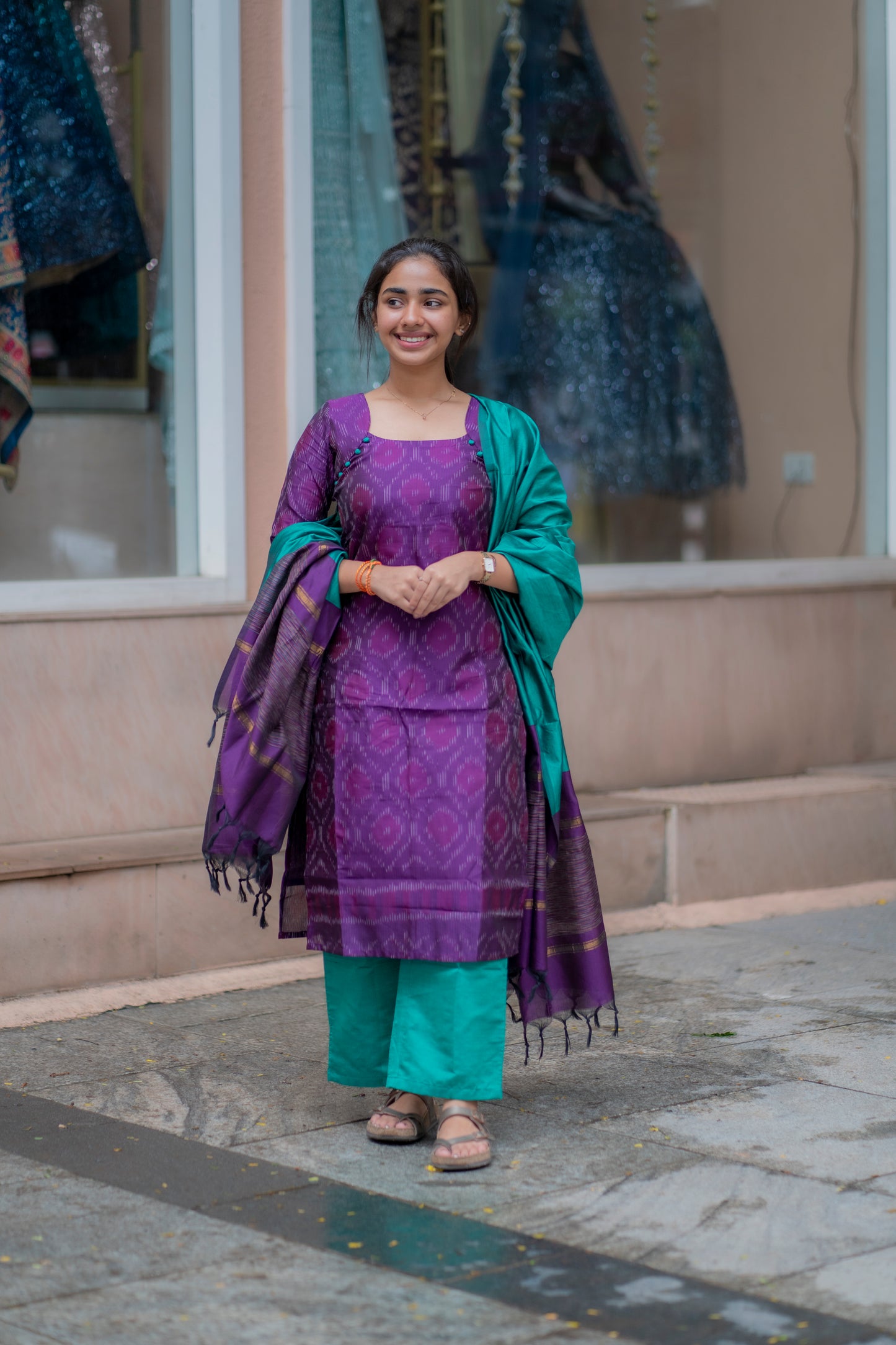 AL 458 Silk kurta set with duppatta (with lining)